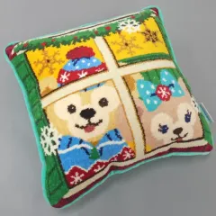 【中古】クッション・抱き枕・本体 ダッフィー＆シェリーメイ シェニール織りミニクッション 「ダッフィーのクリスマス2011」 東京ディズニーシー限定