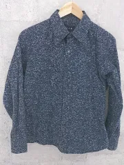 ◇ iCB アイシービー 総柄　プリント 長袖 シャツ 2 ネイビー　ホワイト *  【1002800161539】