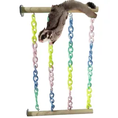 モモンガ おもちゃ チェーン ケージ 吊り下げ 玩具 フクロウモモンガ 爪とぎ 止まり木 小動物 ゲージ 取り付け 遊び場 インコ フェレット 