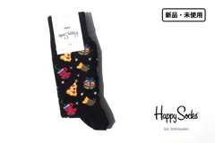 新品｜未使用｜ハッピーソックス｜happy socks｜クルー丈カジュアルソックス｜Hamburger｜10217018
