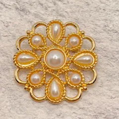 お花　モチーフ　ブローチ　小さな香りの風　入学　入園　卒業　卒園　お洒落　レディース　ファッション　アクセサリー　ヴィンテージ調