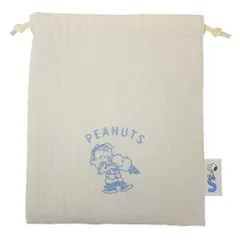 【メール便】スヌーピー 巾着袋 メッシュ付き巾着 WH 抱っこ ピーナッツ マリモクラフト 小物入れ キャラクター グッズ 