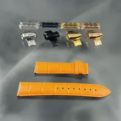 オレンジ アップルウォッチ 本革 レザー  Dバックル