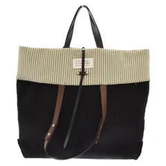Martin Margiela 11 (マルタンマルジェラ) FOLD OVER TOTE フォルドオーバー コットン トートバッグ ブラック S55WC0126 PR240のサムネイル