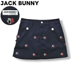 【美品】 ジャックバニー パーリーゲイツ JACK BUNNY by PEARLY GATES  ミニ スカート ゴルフウェア 0 総柄 ネイビー レディース ♪