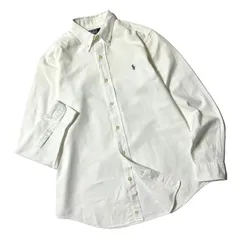 ◎価格交渉OK◎ Polo by Ralph Lauren ポロバイラルフローレン　長袖　オックスフォードシャツ　ボタンダウン　ロゴ刺繍　ホワイト
