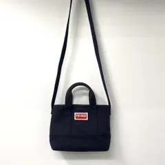 中古】KENZO Paris フラワーハンドトートバッグ ネイビー