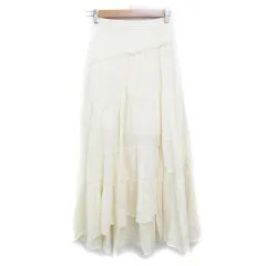 マウジー MOUSSY フレアスカート ロング丈 マキシ丈 無地 1 S アイボリー /FF41