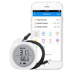 Size:IBS-TH1 PLUS AQOURS INKBIRD 水温計 水槽 Bluetooth 水槽用 温度計 湿度計 デジタル 温湿度計 LCD大画面表示 水槽用プローブ 海水対応 吸盤付き 温湿度計 湯温計 データロガー スマホで水温管理 水温変化確認