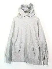 古着 80s USA製 LANDS' END × Champion Reverse Weave 目なし リバース スウェット パーカー L