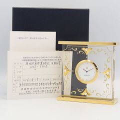 新品未使用】SEIKO セイコー 置時計 HR592W 白大理石枠 クリスタル
