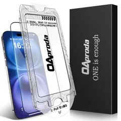 【特価セール】ガラスフィルム ・一体式防塵設計】OAproda iPhone 16/15用 2重強化 全面保護 耐衝撃 9H越え 黒縁 受話口防塵 【1枚が3枚に匹敵 超簡単貼り付け 浮き・気泡なし 指紋防止 サラサラ仕上げ アイフォン16・15 保護フィルム