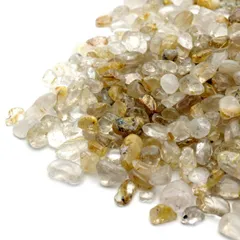 ゴールド ルチルクォーツ さざれ 小粒 100g 天然石 さざれ水晶 チップ レジン封入に 材料 パーツ 浄化 パワーストーン 金紅石入り水晶 Rutile quartz クリスマス 贈り物 ギフト プレゼント