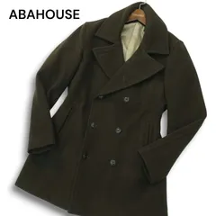 ABAHOUSE ウールピーコート 48 ABAHOUSE アバハウス 秋冬☆ メルトン ウール Pコート Sz.48