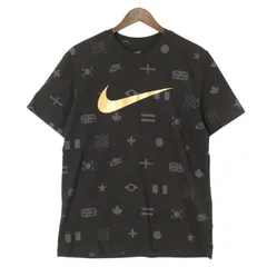 NIKE ナイキ 春夏★ 国旗 記号 Tシャツ グラフィックT カットソー Sz.XL メンズ 黒