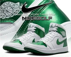 ナイキ エアジョーダン 1 ハイ ゴルフ NIKE AIR JORDAN 1 HIGH GOLF white/pine green dq0660-130 ホワイト パイングリーン メタリック AJ1 スパイクレスのサムネイル