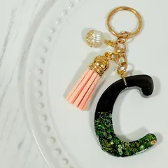 イニシャルキーホルダー レジン P-2 「C」