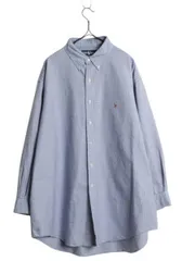 【お得なクーポン配布中!】 90s ラルフローレン チェック オックスフォード 長袖 ボタンダウン シャツ メンズ XL オールド ポロ 大きいサイズ ワイシャツ ビジネス BD