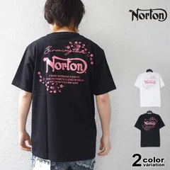 NORTON ノートン Tシャツ 半袖 サクラ シャイニー Tシャツ メンズ 大きいサイズ ブラック バイカー 252n1007bのサムネイル