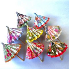 和傘　番傘　花柄縁あり　8本