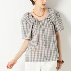 IENA LA BOUCLE (イエナラブークル) 22051914340020 C/CUギンガム ピンタックブラウス レディース ピンク FREEのサムネイル