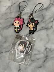 Fairy Tail ナツ　グレイ　ラバーストラップ　缶バッジ　竜王祭