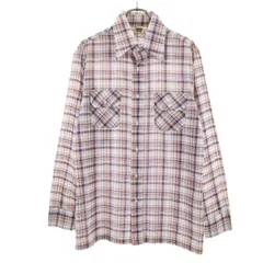 Levi's リーバイス 70s ヴィンテージビッグE 白タブ 衿芯 チェック柄 長袖 ボタンダウンシャツ M メンズ 古着