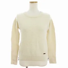 バーバリーブルーレーベル BURBERRY BLUE LABEL ニット セーター 長袖 サイドジップ ウール アイボリー系 38 M相当