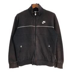 00年代 NIKE ナイキ フェード フルジップ スウェット スポーツ ブラック (メンズ L) 中古 古着 T3272