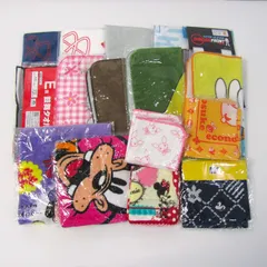 ディズニー/ガンダム他 ハンカチ タオルハンカチ 未使用 16点セット まとめて 大量 ブランド レディース Disney etc