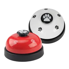 【在庫セール】コールベル 犬と猫用 卓上ベル コールベル しつけ用 訓練用品 ペットおもちゃ 2個入り 鈴ベル (ホワイト＆レッド）