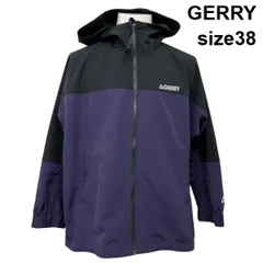 ◆ 美品 ジェリー GERRY マウンテンパーカー 長袖 パーカー アウター 上着 オーバーサイズ パープル 黒 38 M～L レディース S5W264