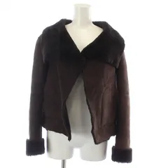 ビーシービージーマックスアズリア BCBGMAXAZRIA ムートン ジャケット コート ショート丈 シープスキン ファー レザー XXS 茶 ブラウン /KW ■GY18のサムネイル