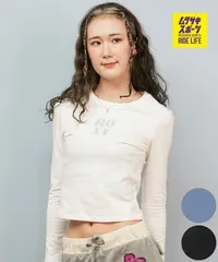 【ムラスポ公式】新品 ROXY ロキシー 長袖 Tシャツ ロンT レディース クロップド丈 ショート丈 ロゴ SPARKLY ロンT RLT254035