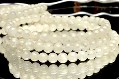 大人気◇マダガスカル産 レインボームーンストーン　5mm　3連タイプ ブレスレット パワーストーン 天然石 _BG5624-5