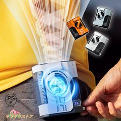 扇風機 小型 腰掛け ハンディ卓上扇風機 首掛け 10000mAh 大容量バッテリー 5段階調節 USB充電式 静音 アウトドア 通勤 スポーツ 登山 建設労働者