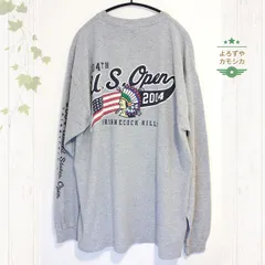 アメリカ古着　US Open　全米オープン　ゴルフ　Golf Shinnecock Hills　104th　2004年　長袖　Tシャツ　シャツ　メンズ　Lサイズ　プリント　ロゴ　グレー　トップス　カジュアル　アメカジ　USA　GEAR FOR SPORTS