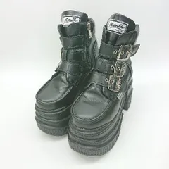 ■ Θ Yosuke ヨースケ ロック調 ショート ブーツ サイズS ブラック系 レディース E  【1507080005837】