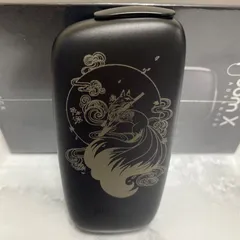 九尾 狐 デザイン レーザー加工 プルームエックス Ploom X アドバンスド 本体 ブラック 黒 満月 月 刀 日本刀 桜 和柄 和彫り 新型 新品 未使用 送料無料 オリジナル カスタム お洒落 オシャレ おしゃれ 可愛い かわいい カワイイ