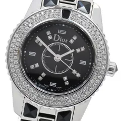 【値下げ】Dior 腕時計 クリスタルダイヤモンド ベルト切れ Dior ディオール クリスタル ダイヤベゼル CD114313 ステンレス