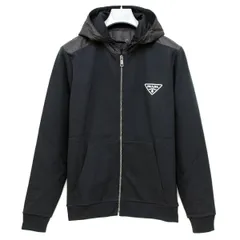極美品✨XL!!】PRADA パーカー 三角ロゴ ナイロン切り替え ドッキング