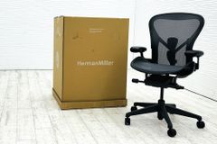 【未開封未使用品】 ハーマンミラー アーロンチェア リマスタード Bサイズ フル装備 中古 Herman Miller Aeron Chairs 中古オフィス家具 グラファイト 【A000003032】