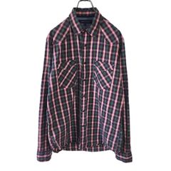 TOMMY HILFIGER トミーヒルフィガー ウエスタンシャツ 刺繍ロゴ  グリーン 他 チェック メンズ Mサイズ