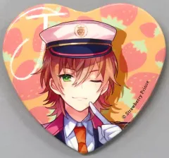 【中古】バッジ・ピンズ ジェル(すとろべりーぷりんす) 「ハート型缶バッジくじ いちごまりんver.」 アニメイト限定