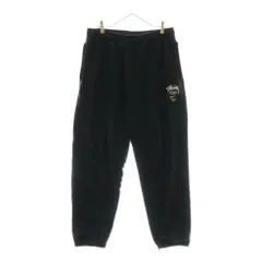 NIKE (ナイキ) × STUSSY NRG ZR FLEECE PANT ステューシー フロントロゴ刺繍スウェットパンツ ブラック DC4227-010