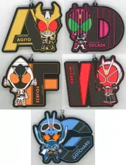 【中古】キーホルダー 全5種セット 「仮面ライダー イニシャルラバーマスコット Vol.4」