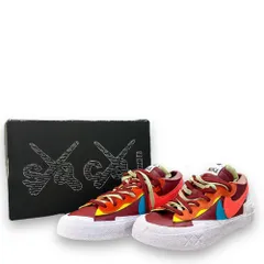 27cm NIKE × SACAI × KAWS Blazer Low Team Red