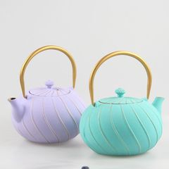 1.2L大容量 鉄瓶 南部鉄器 急須 鉄製 トレー付 フラットポット 茶道道具 鉄分補給 鉄やかん IH対応 直火可 やかん 鉄びん 伝統工芸品 鉄びん+ポットパッド