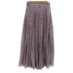 フリークスストア FREAKS STORE フレアスカート ギャザースカート マキシ丈 ロング丈 サテン F ピンク /YS33