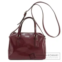 COACH コーチ ロゴ 2WAY ハンドバッグ エナメル レディース
